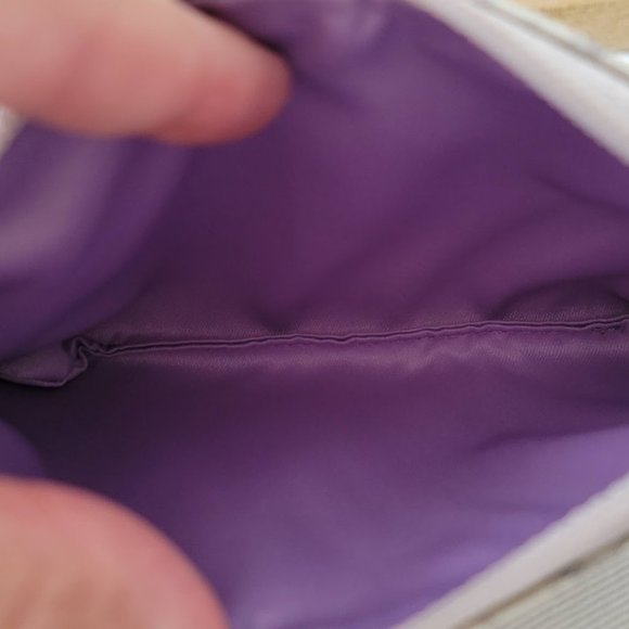 COACH Signature Logo Metallic Silver & Gray Wristlet Purse NWT - Picture 7 of 7